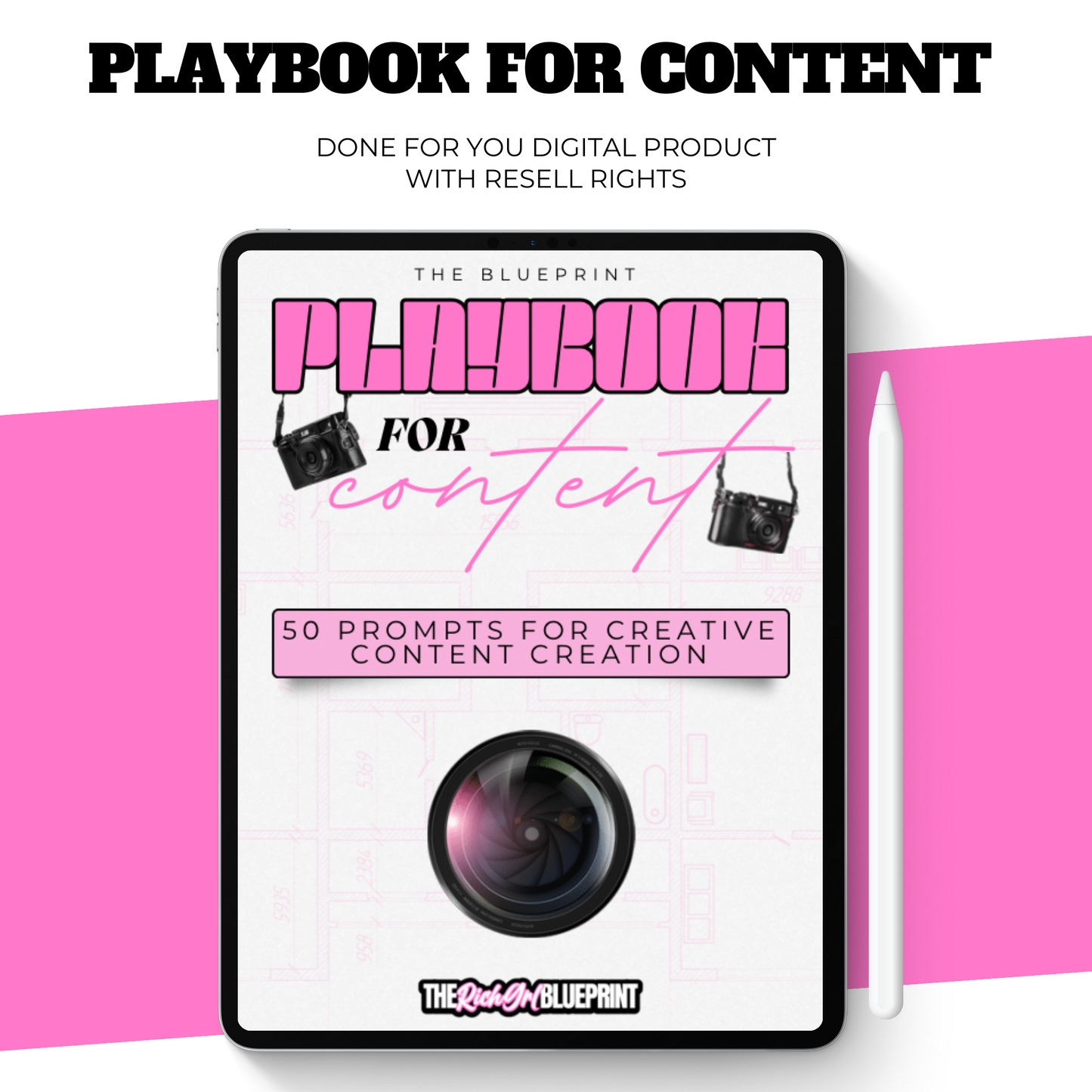 Playbook for Content: 50 Prompts for Creative Content (With Resell Rights)